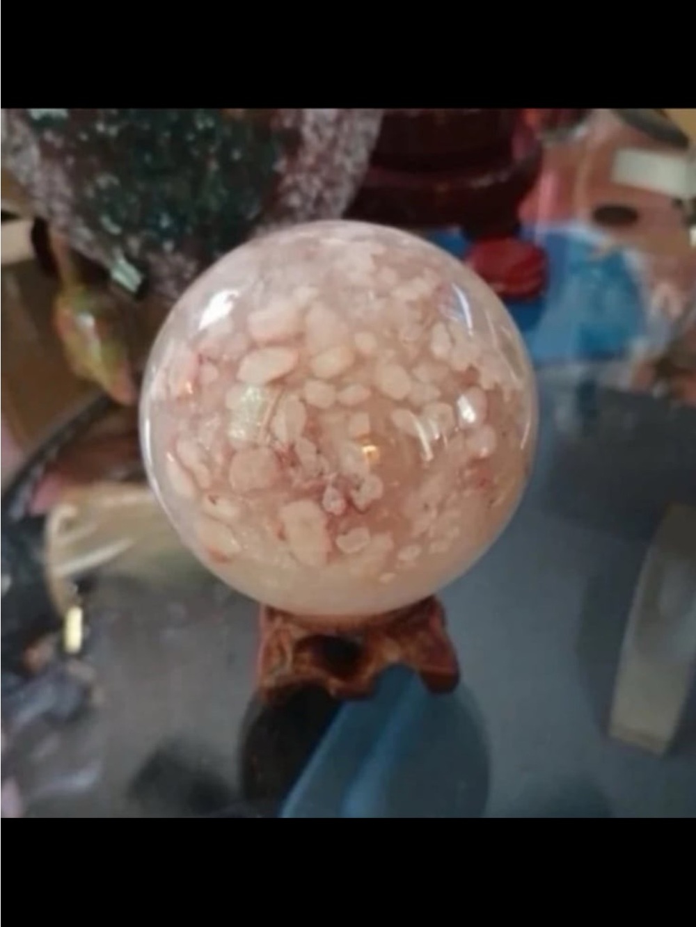 Pink amethyst sphere